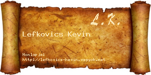 Lefkovics Kevin névjegykártya